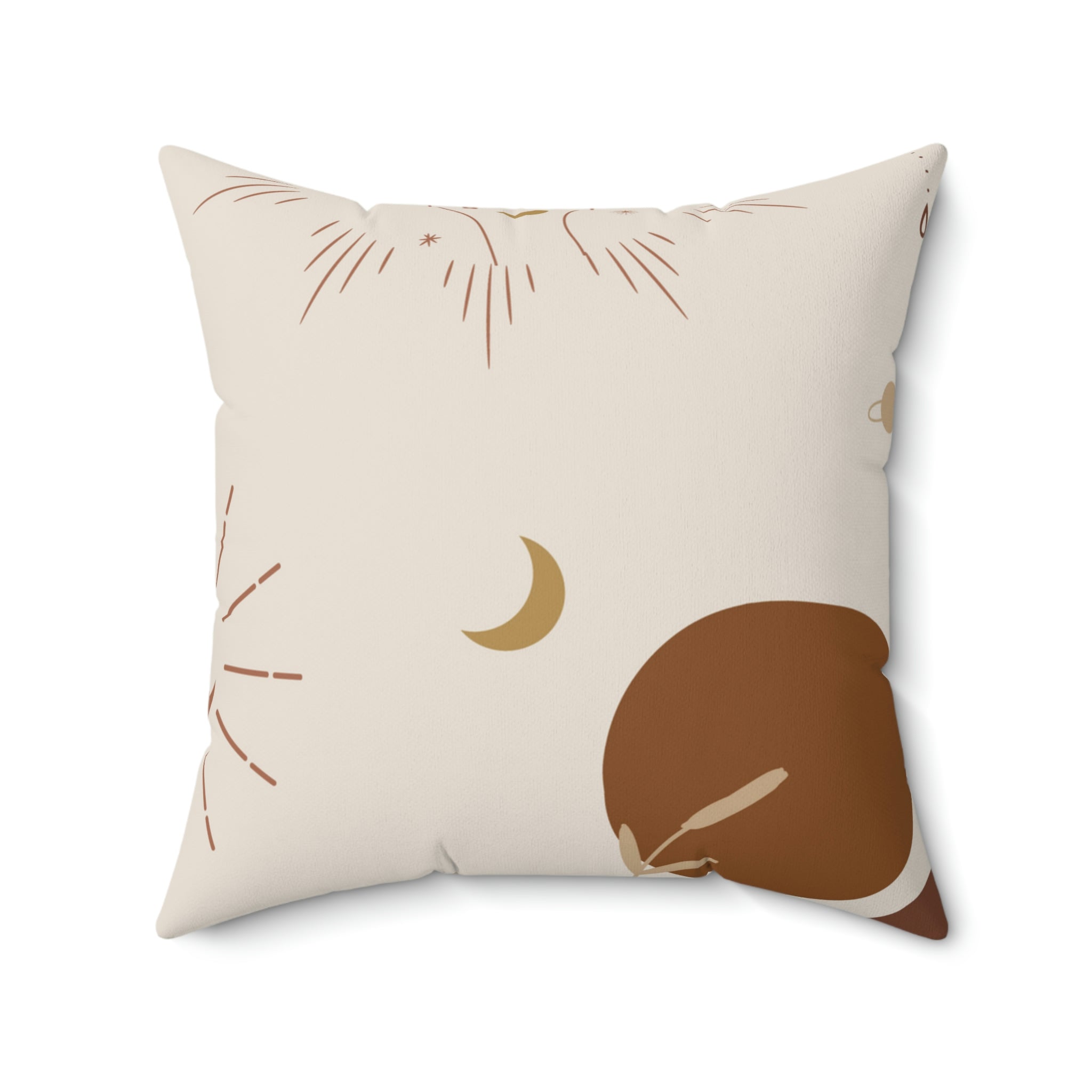 The Lunar Manifest Square Pillow Home Decor Pink Sweetheart