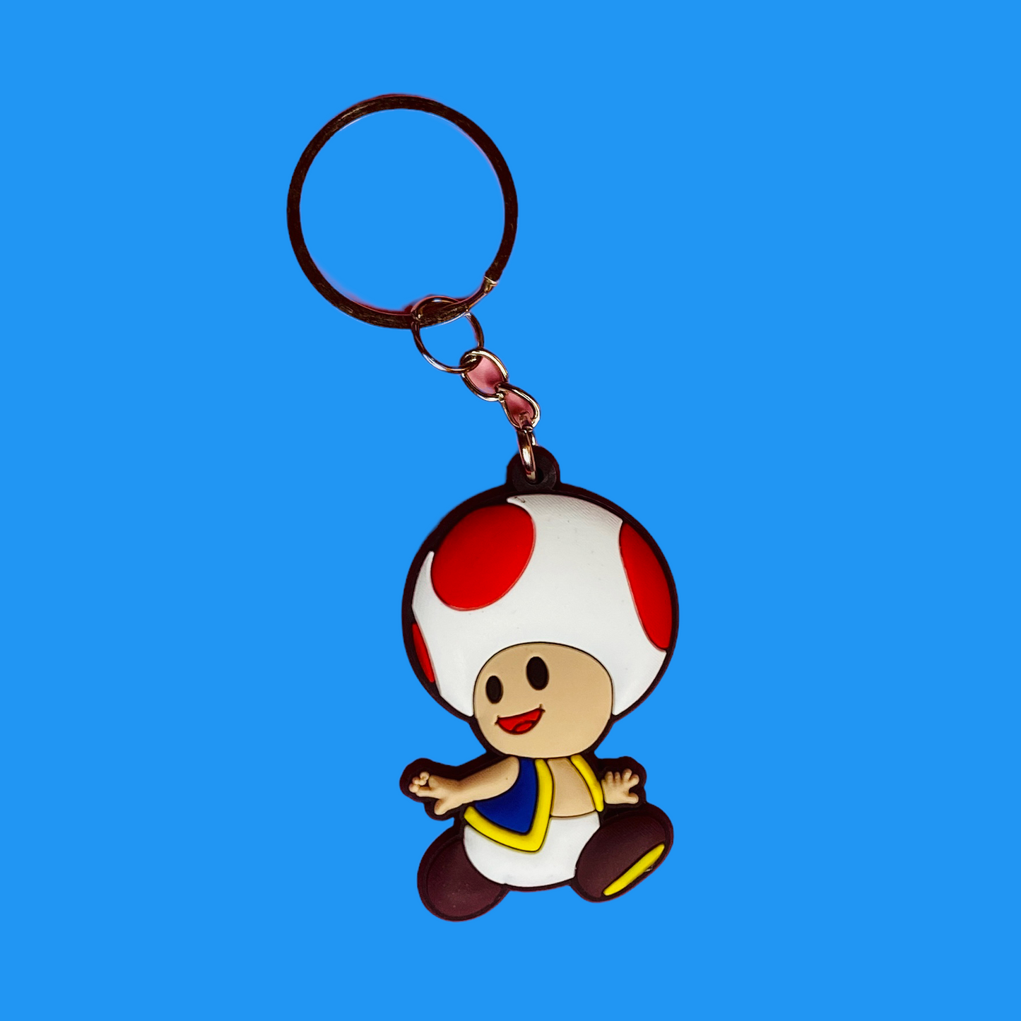 Toad Character Rubber Keychain Charm Keychains Pink Sweetheart