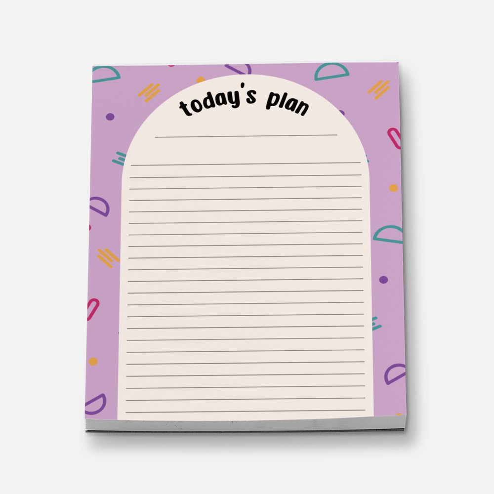 Today's Plan Purple Mini Stationery Notepad Notebooks & Notepads Pink Sweetheart
