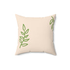 Touch of Greenery Square Pillow Home Decor Pink Sweetheart