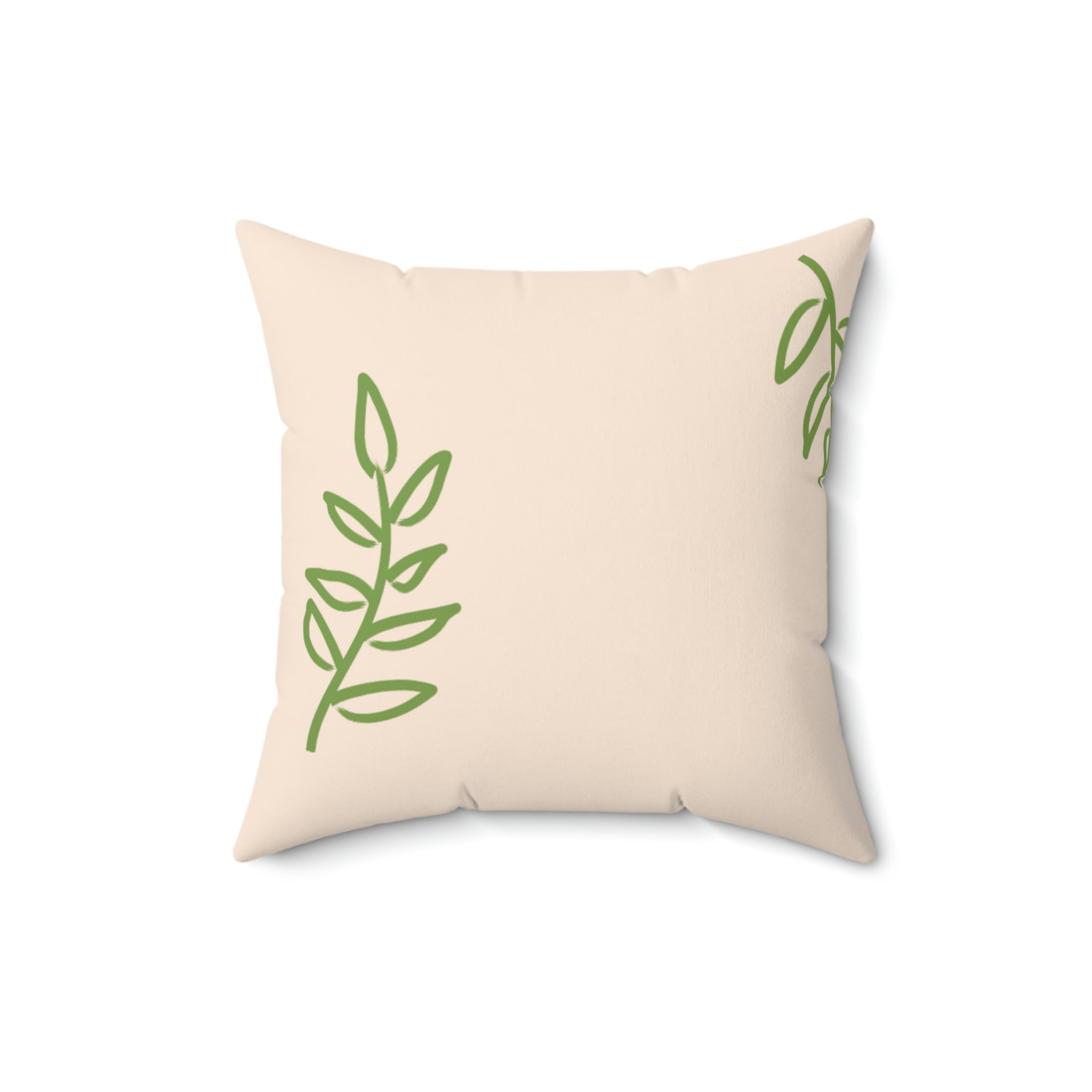 Touch of Greenery Square Pillow Home Decor Pink Sweetheart