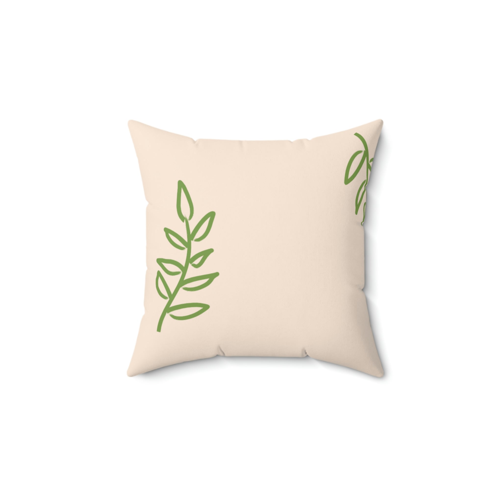 Touch of Greenery Square Pillow Home Decor Pink Sweetheart