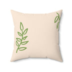 Touch of Greenery Square Pillow Home Decor Pink Sweetheart