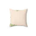 Touch of Greenery Square Pillow - Pink Sweetheart