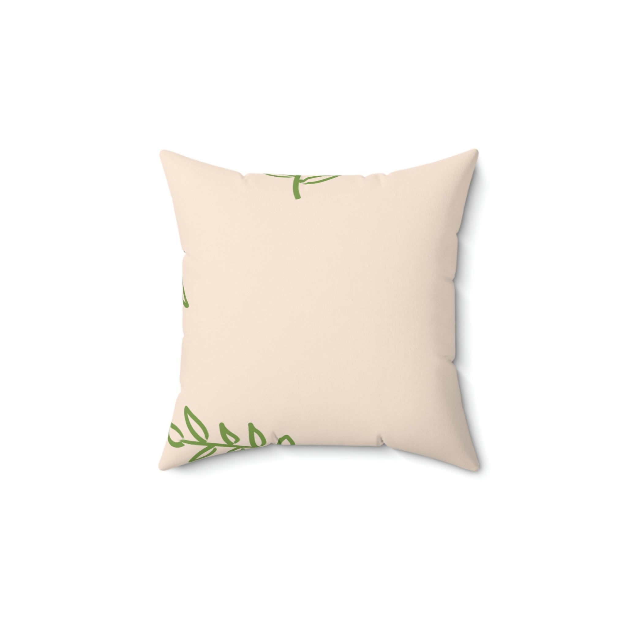 Touch of Greenery Square Pillow Home Decor Pink Sweetheart
