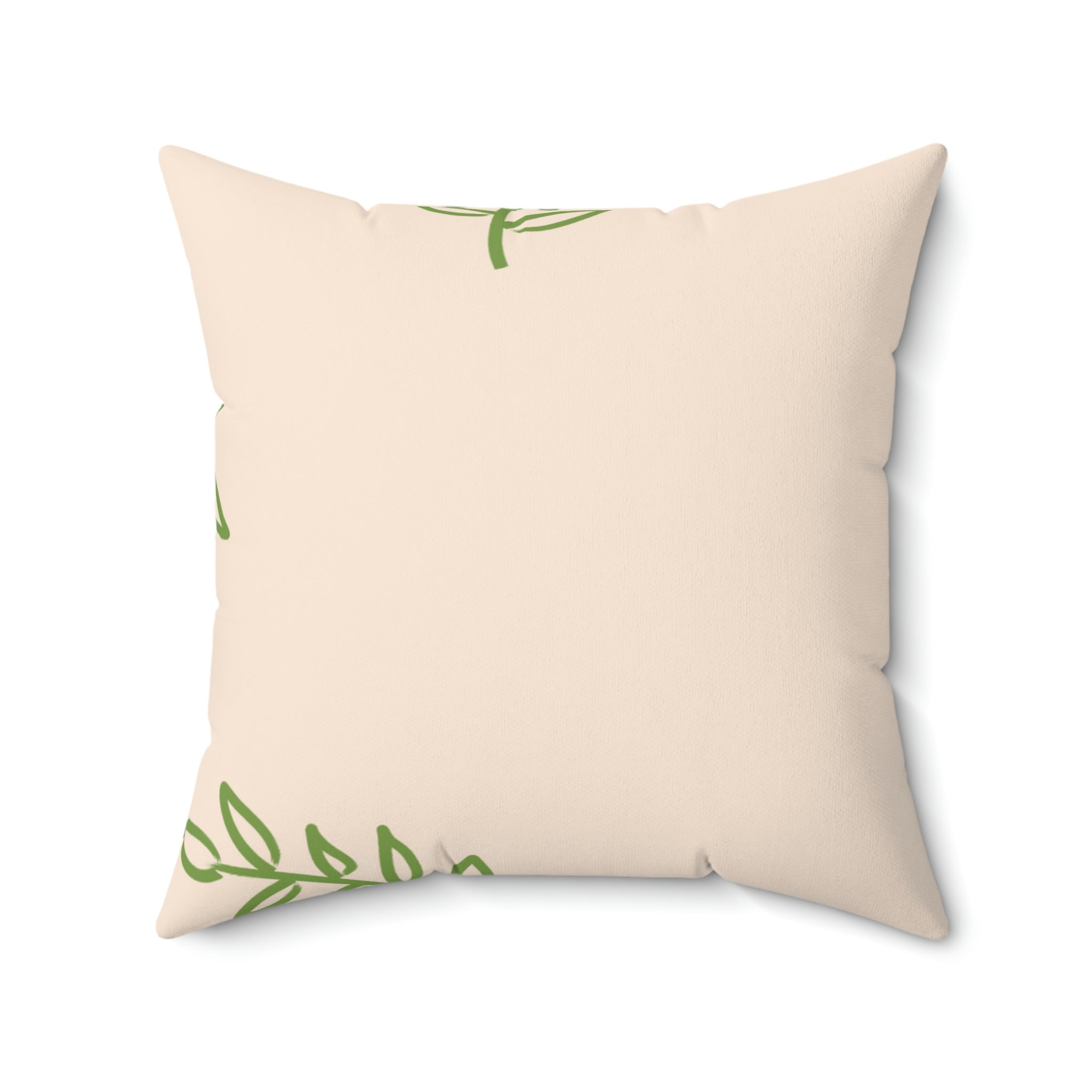 Touch of Greenery Square Pillow Home Decor Pink Sweetheart