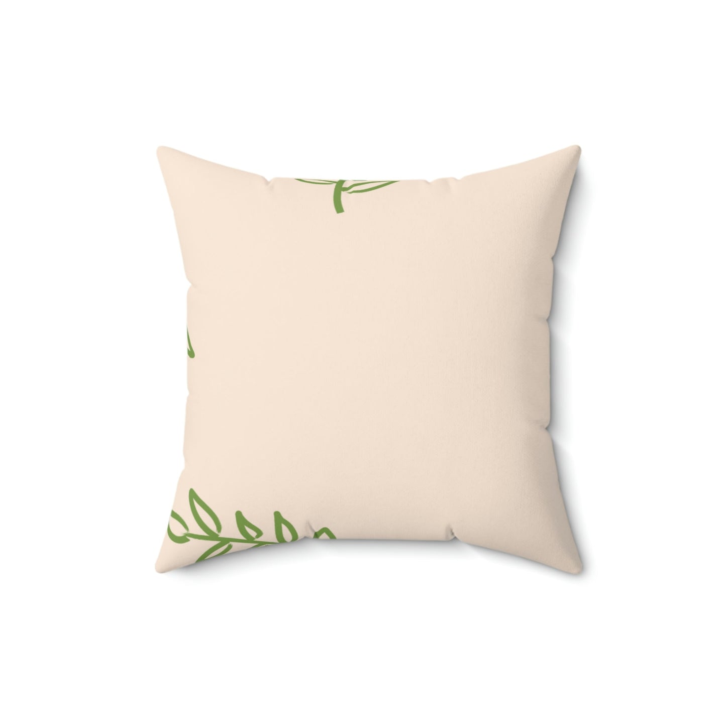 Touch of Greenery Square Pillow Home Decor Pink Sweetheart