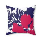 Tropical Square Pillow Home Decor Pink Sweetheart