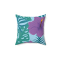 Tropical Vacay Square Pillow - Pink Sweetheart