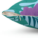 Tropical Vacay Square Pillow Home Decor Pink Sweetheart