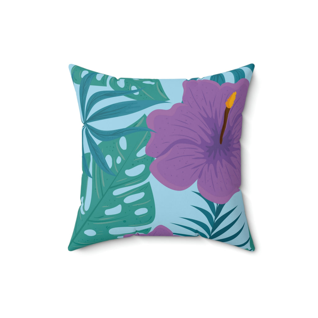Tropical Vacay Square Pillow Home Decor Pink Sweetheart