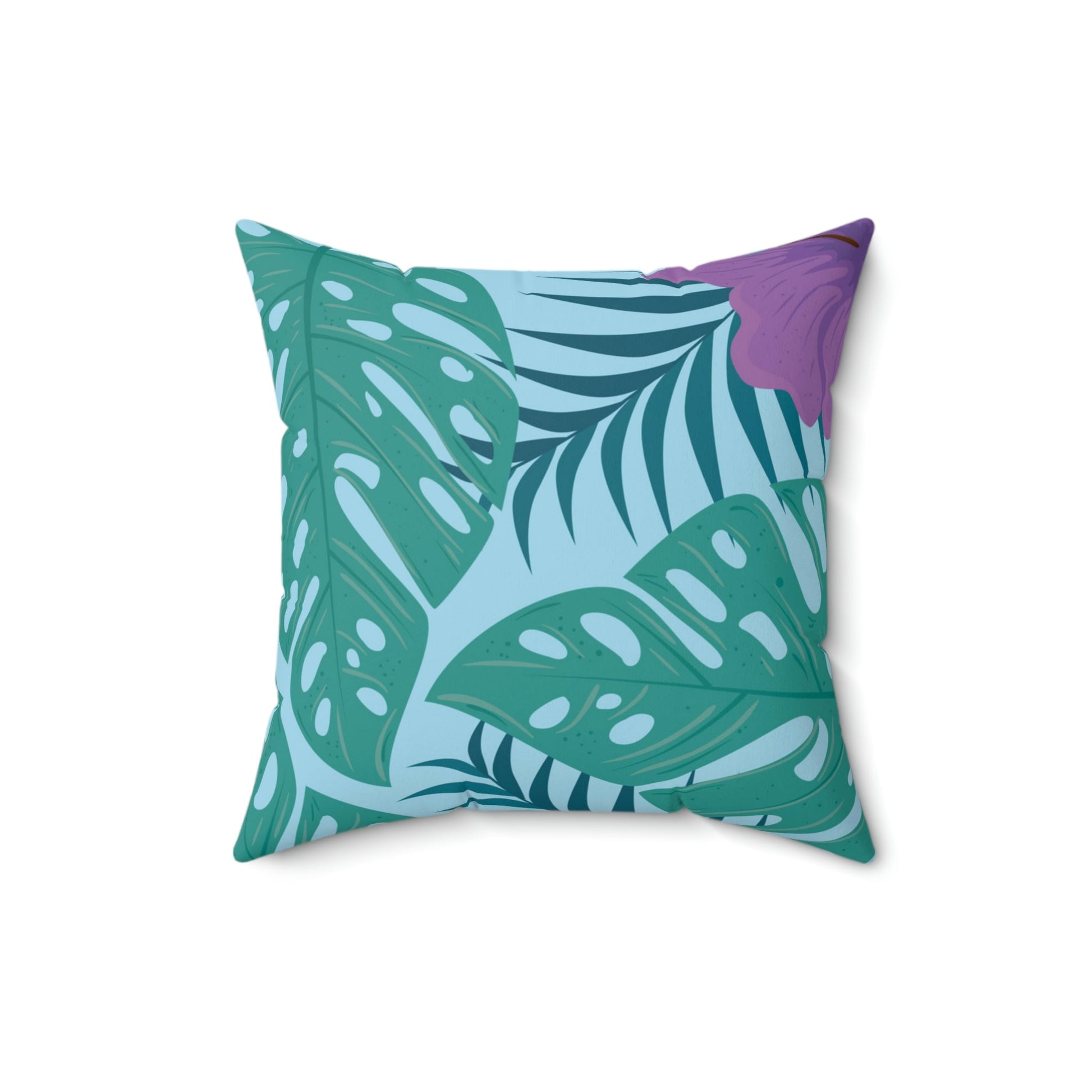 Tropical Vacay Square Pillow Home Decor Pink Sweetheart