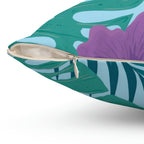 Tropical Vacay Square Pillow Home Decor Pink Sweetheart