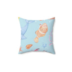 Under the Sea Square Pillow Home Decor Pink Sweetheart