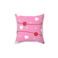 Valentine Party Square Pillow - Pink Sweetheart