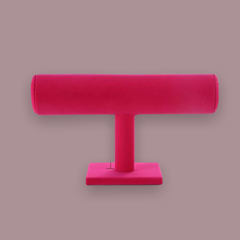 Velvet Bracelet Jewelry T-Stand Organizer Pink Sweetheart