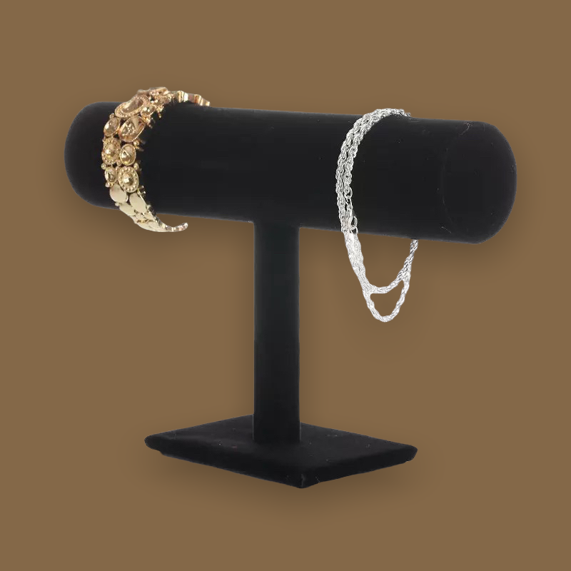 Velvet Bracelet Jewelry T-Stand Organizer Pink Sweetheart