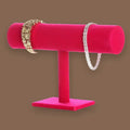 Velvet Bracelet Jewelry T-Stand Organizer - Pink Sweetheart