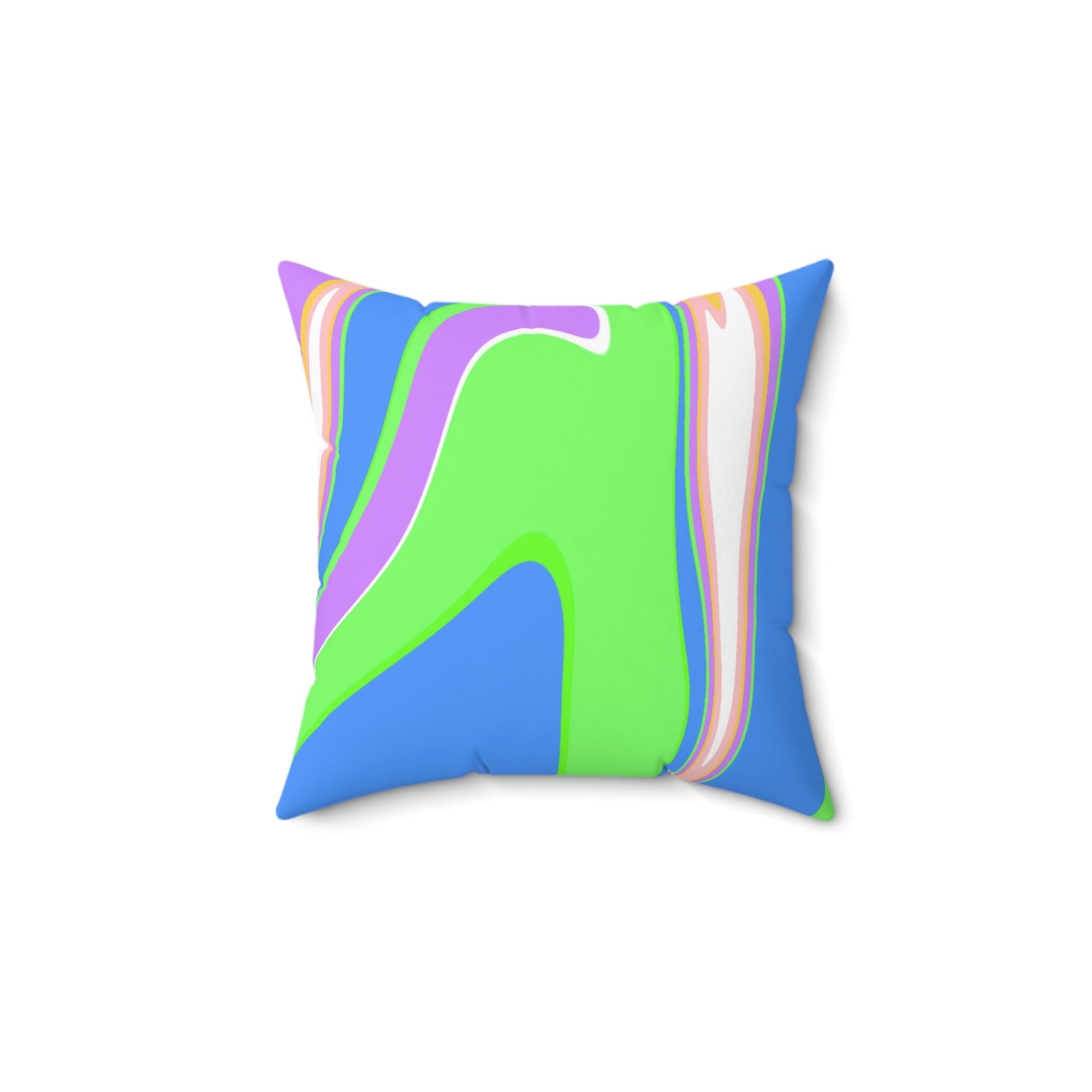 Vibrant Candy Swirl Square Pillow Home Decor Pink Sweetheart