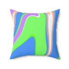 Vibrant Candy Swirl Square Pillow Home Decor Pink Sweetheart