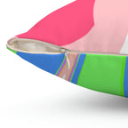Vibrant Candy Swirl Square Pillow Home Decor Pink Sweetheart