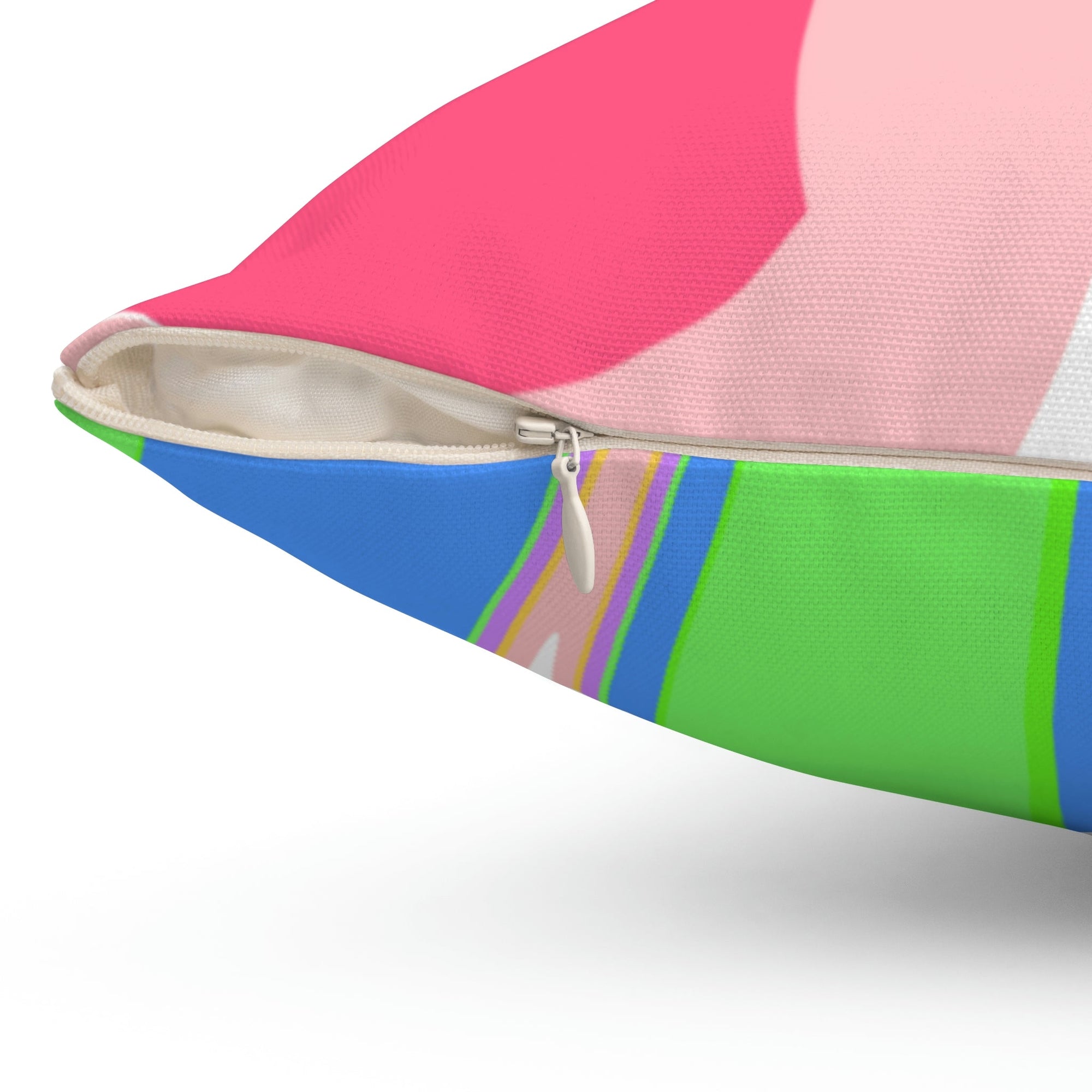 Vibrant Candy Swirl Square Pillow Home Decor Pink Sweetheart