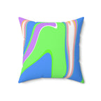 Vibrant Candy Swirl Square Pillow Home Decor Pink Sweetheart