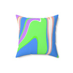Vibrant Candy Swirl Square Pillow Home Decor Pink Sweetheart