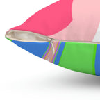 Vibrant Candy Swirl Square Pillow Home Decor Pink Sweetheart
