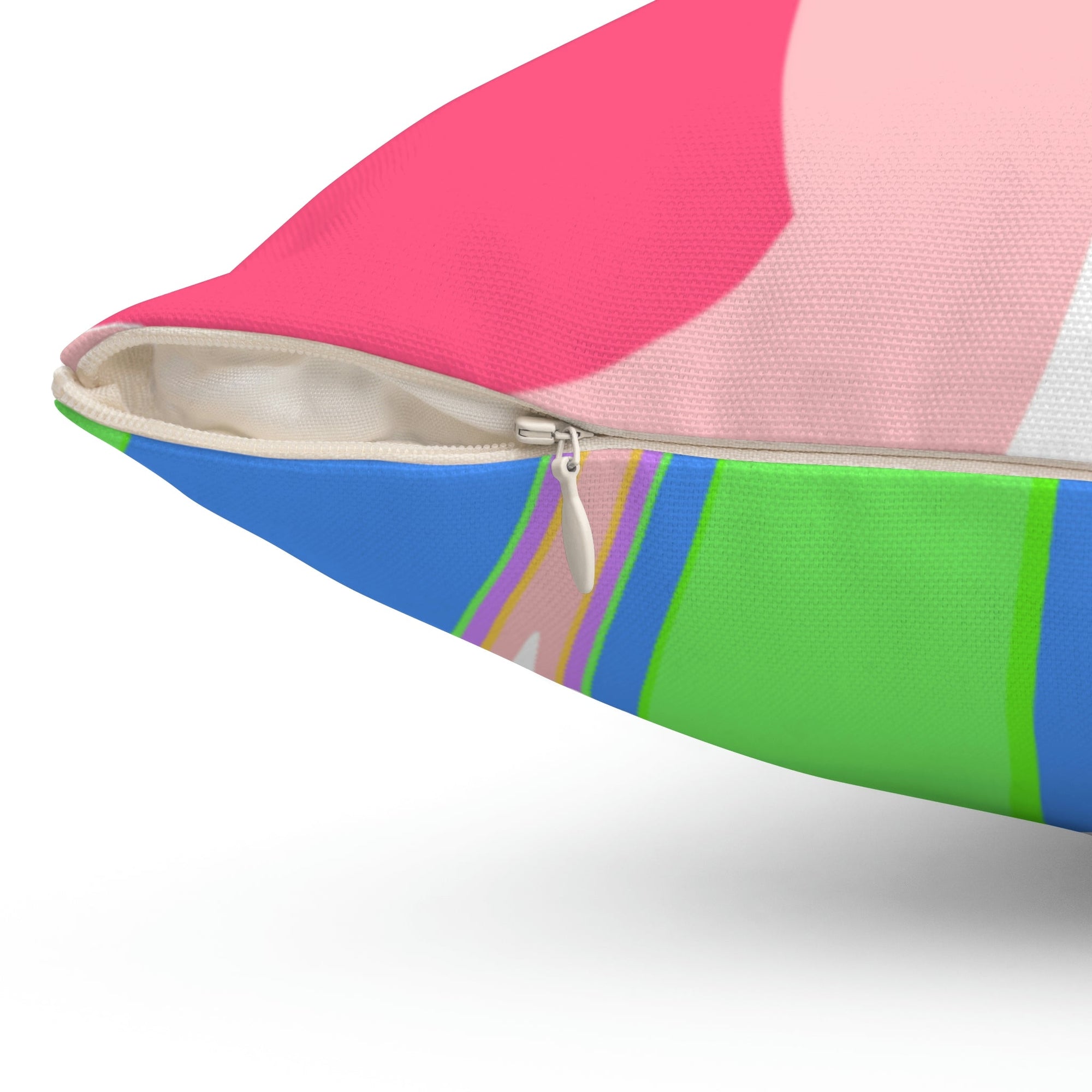 Vibrant Candy Swirl Square Pillow Home Decor Pink Sweetheart
