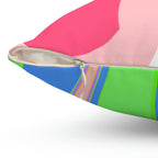 Vibrant Candy Swirl Square Pillow Home Decor Pink Sweetheart