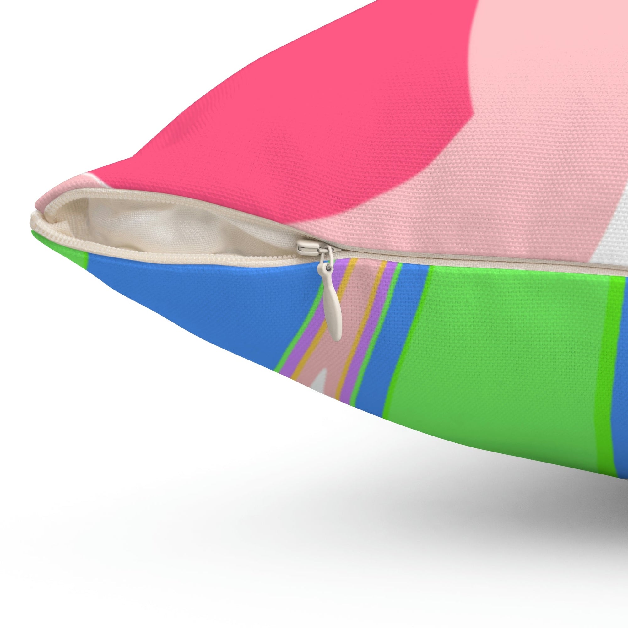 Vibrant Candy Swirl Square Pillow Home Decor Pink Sweetheart