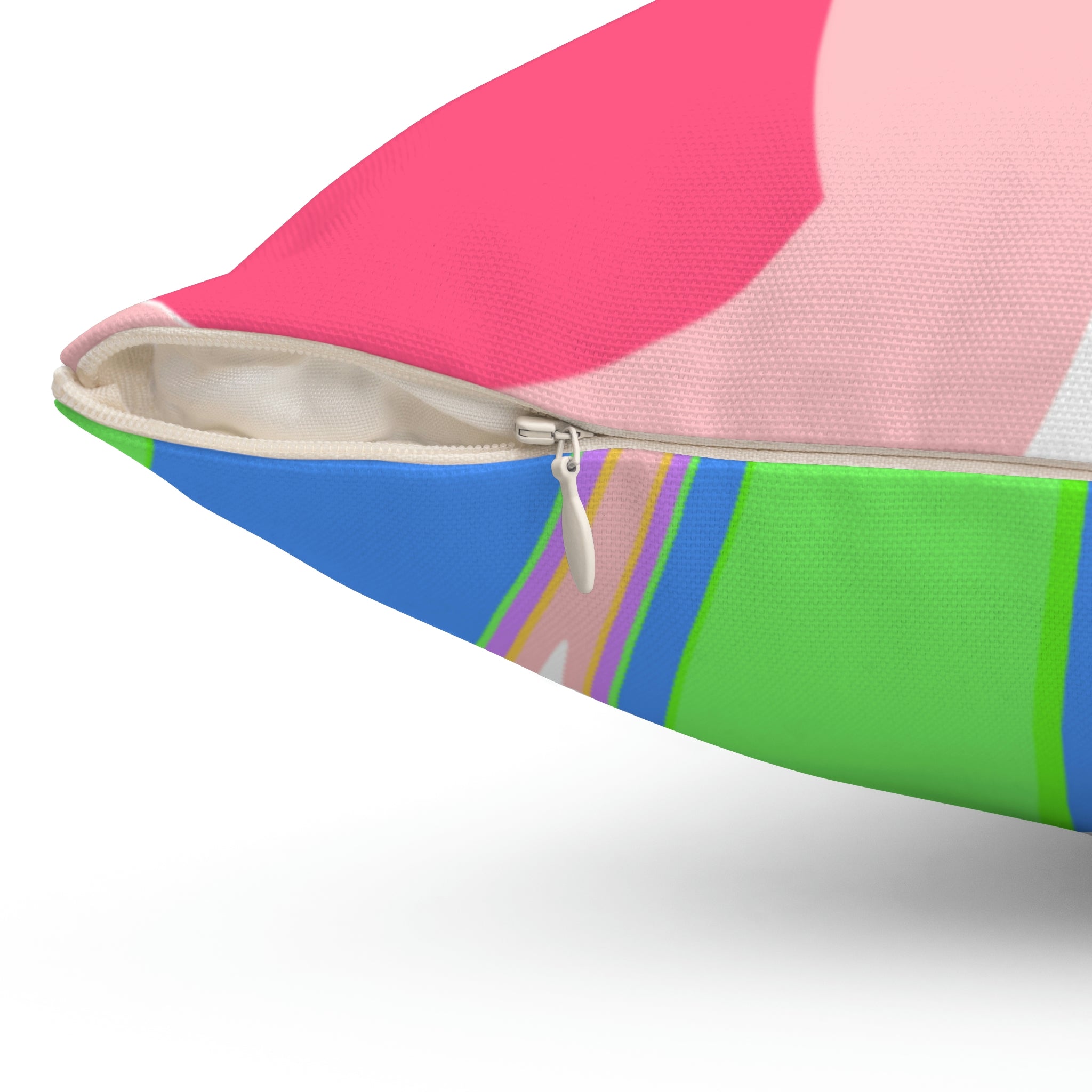 Vibrant Candy Swirl Square Pillow Home Decor Pink Sweetheart
