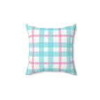 Vibrant Gingham Square Pillow Home Decor Pink Sweetheart