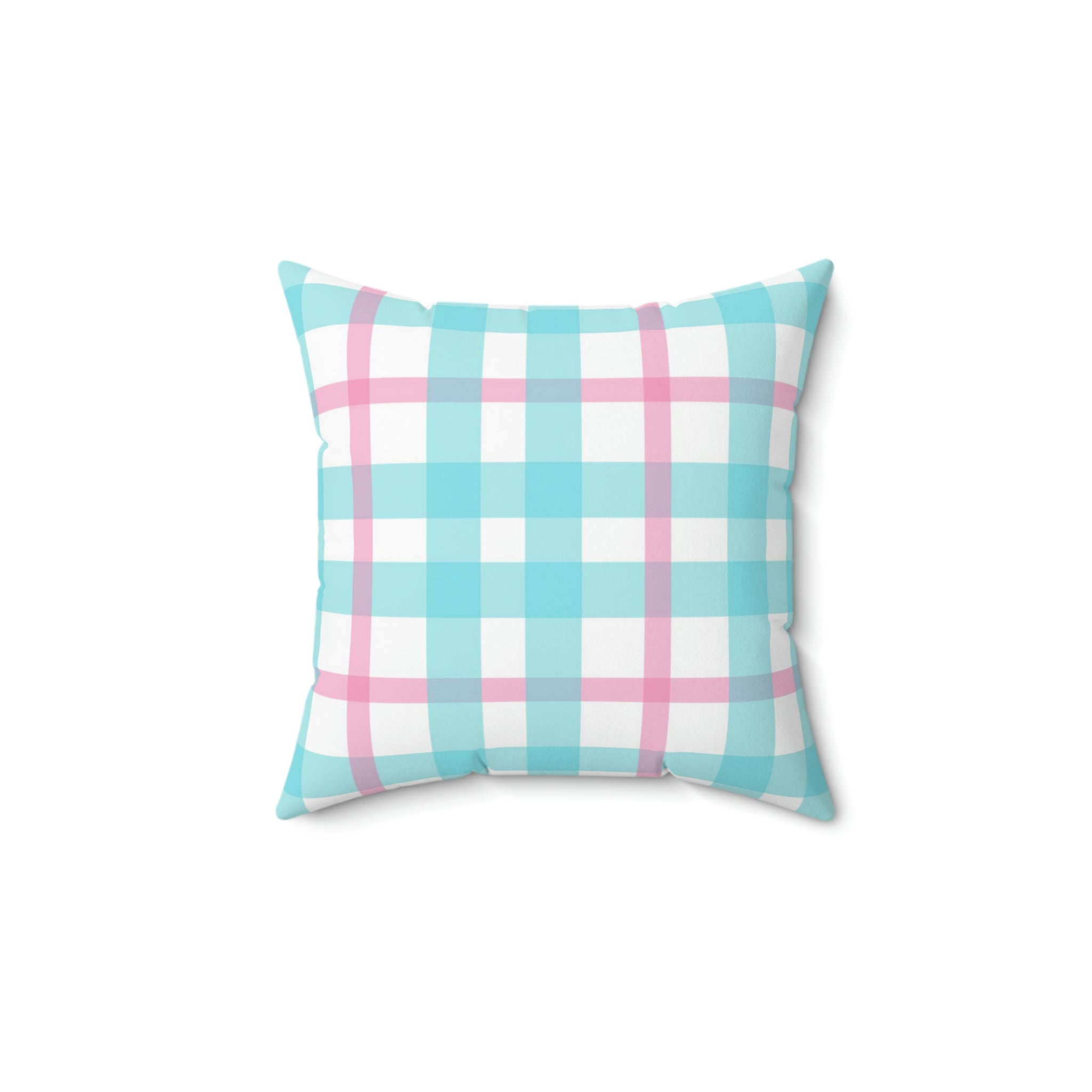Vibrant Gingham Square Pillow Home Decor Pink Sweetheart