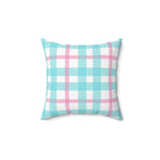 Vibrant Gingham Square Pillow Home Decor Pink Sweetheart