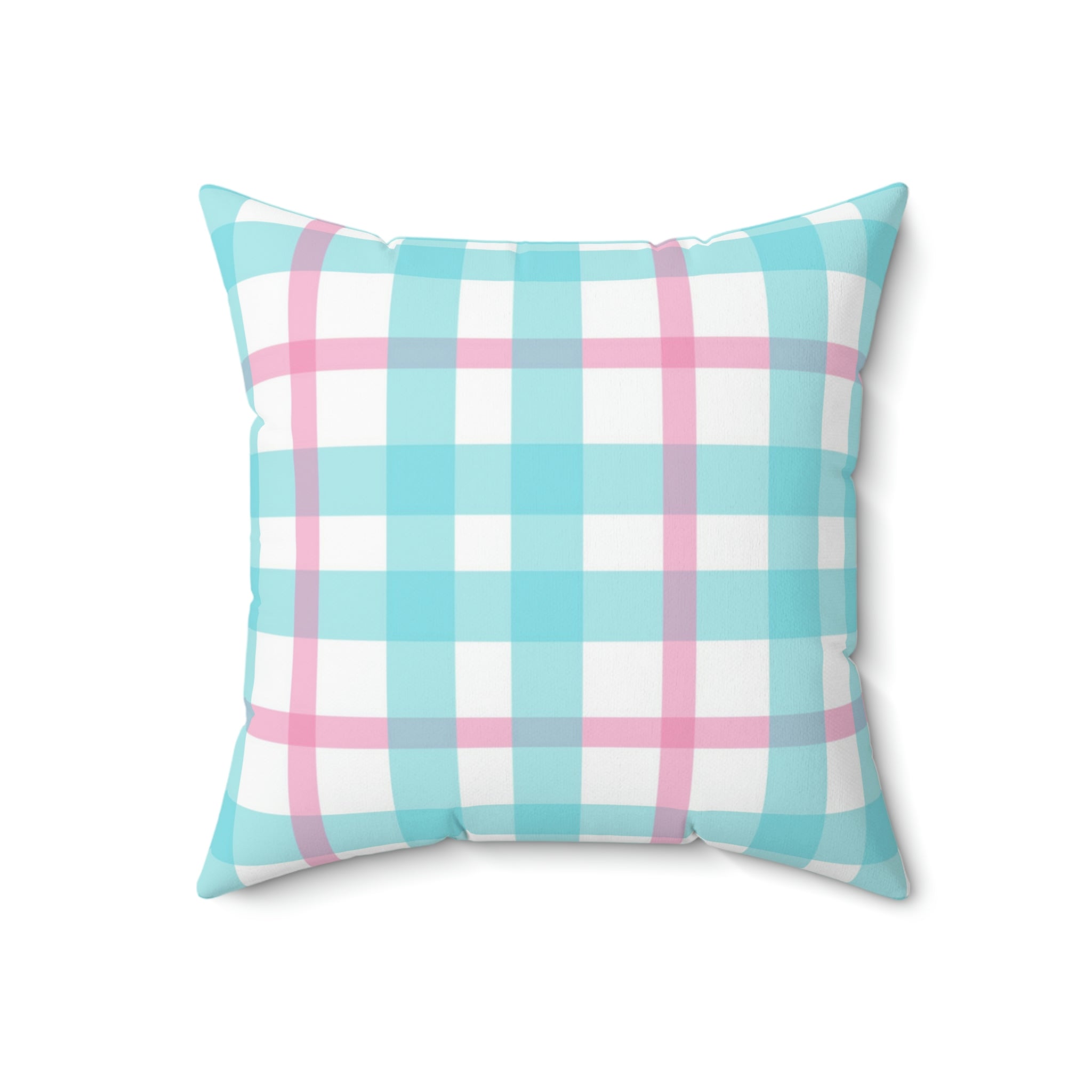 Vibrant Gingham Square Pillow Home Decor Pink Sweetheart