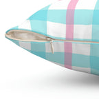 Vibrant Gingham Square Pillow Home Decor Pink Sweetheart