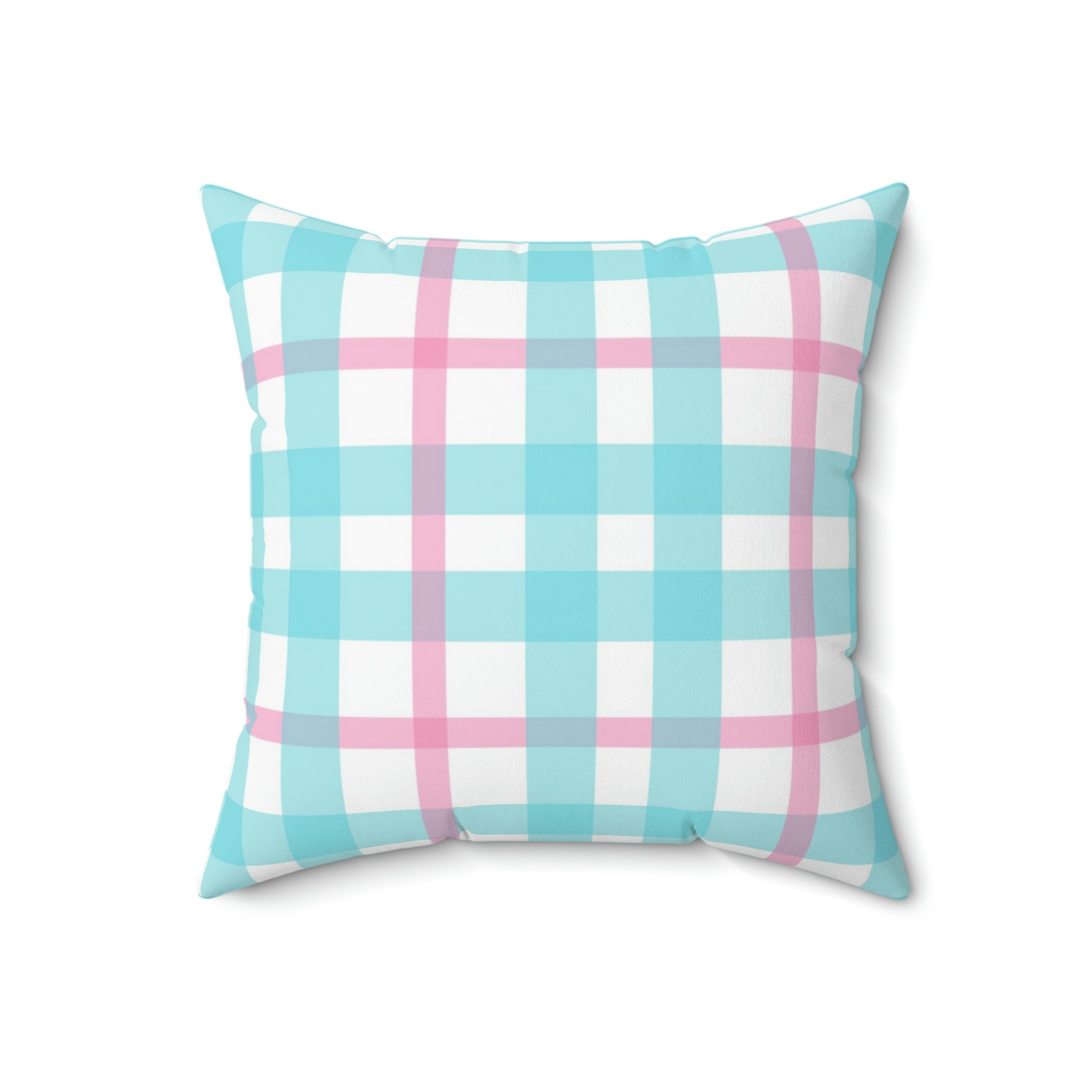Vibrant Gingham Square Pillow Home Decor Pink Sweetheart