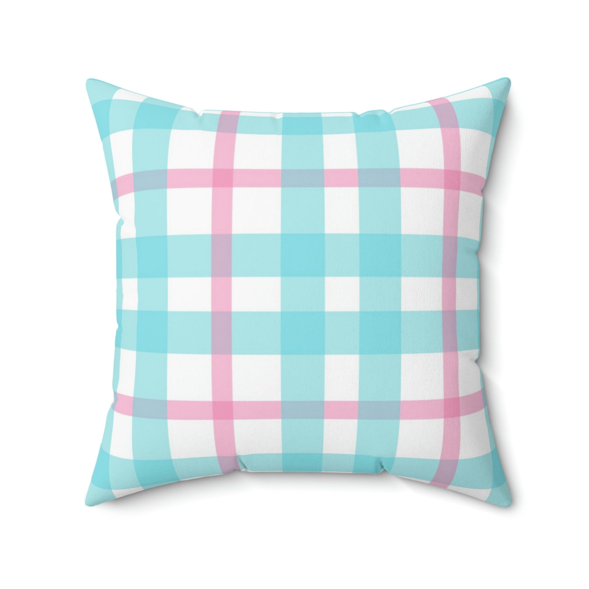 Vibrant Gingham Square Pillow Home Decor Pink Sweetheart