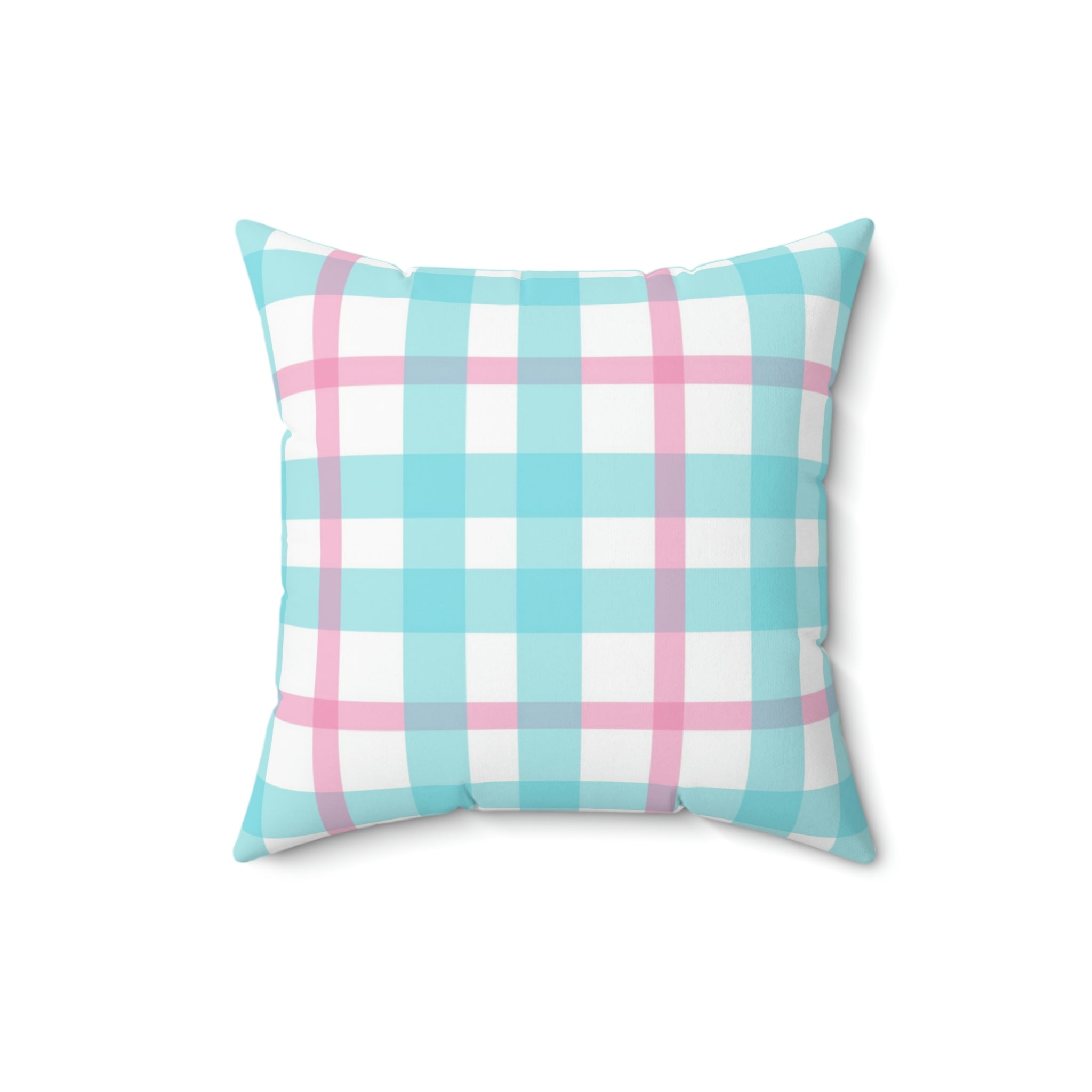 Vibrant Gingham Square Pillow Home Decor Pink Sweetheart