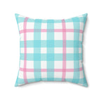 Vibrant Gingham Square Pillow Home Decor Pink Sweetheart