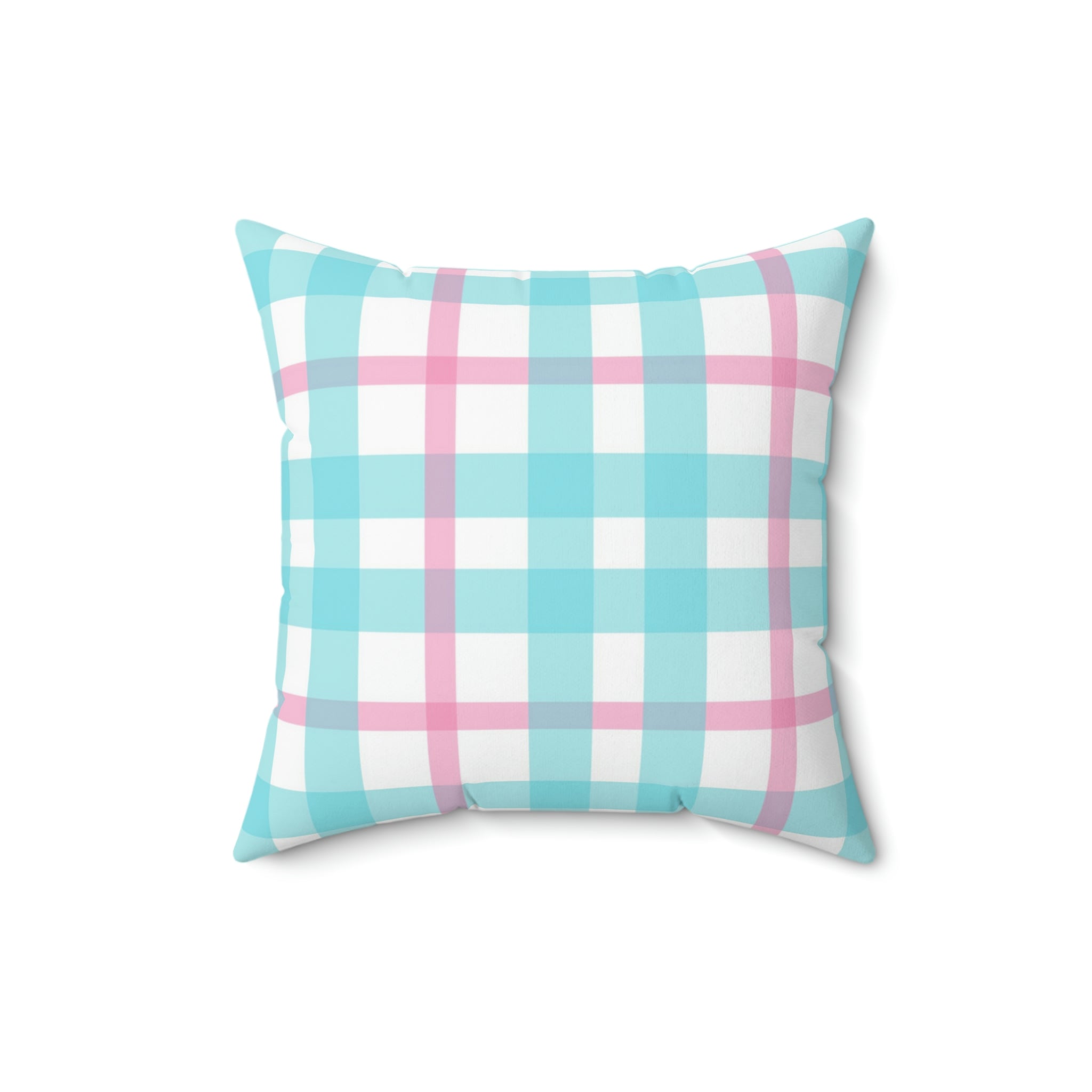 Vibrant Gingham Square Pillow Home Decor Pink Sweetheart