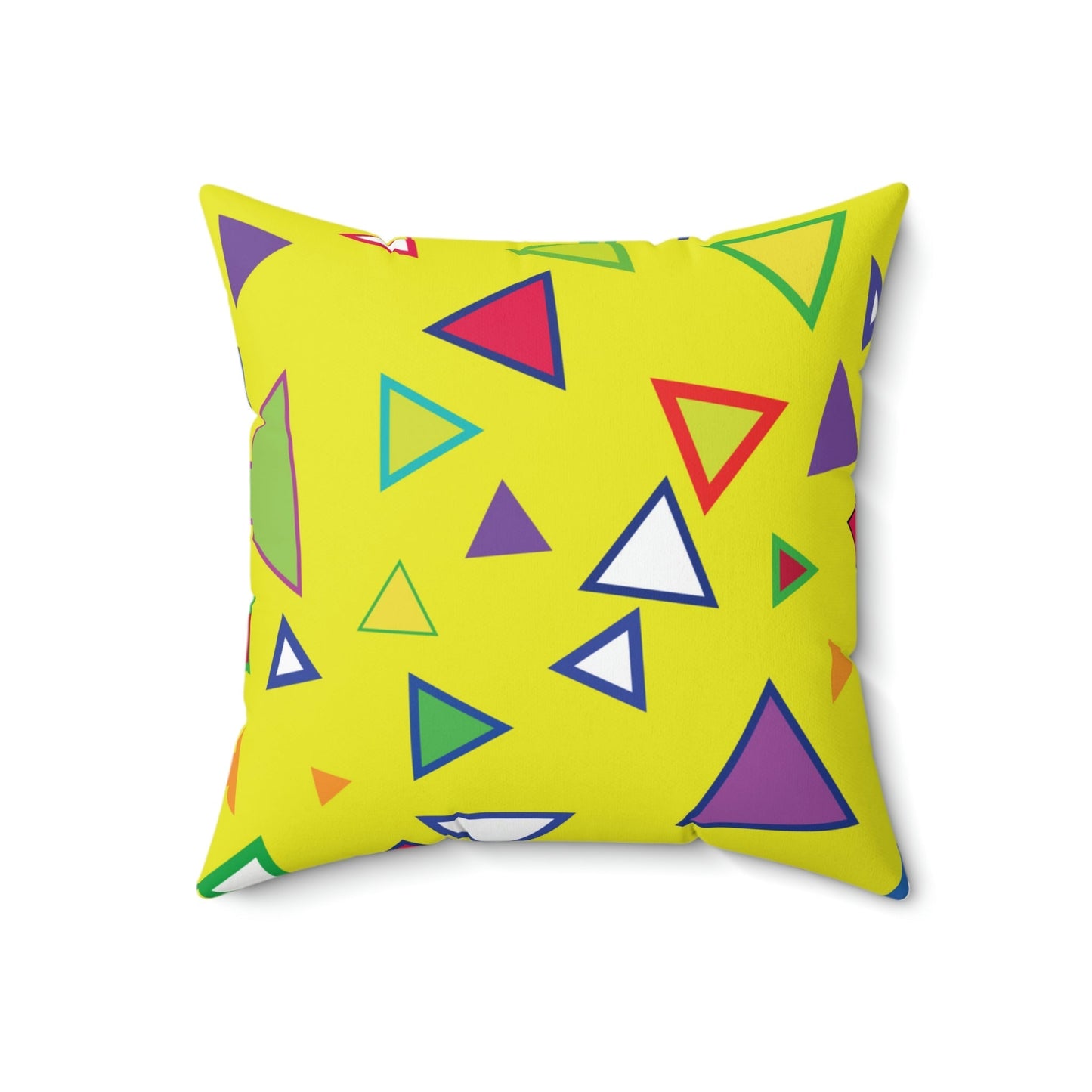 Vibrant Triangles Square Pillow Home Decor Pink Sweetheart
