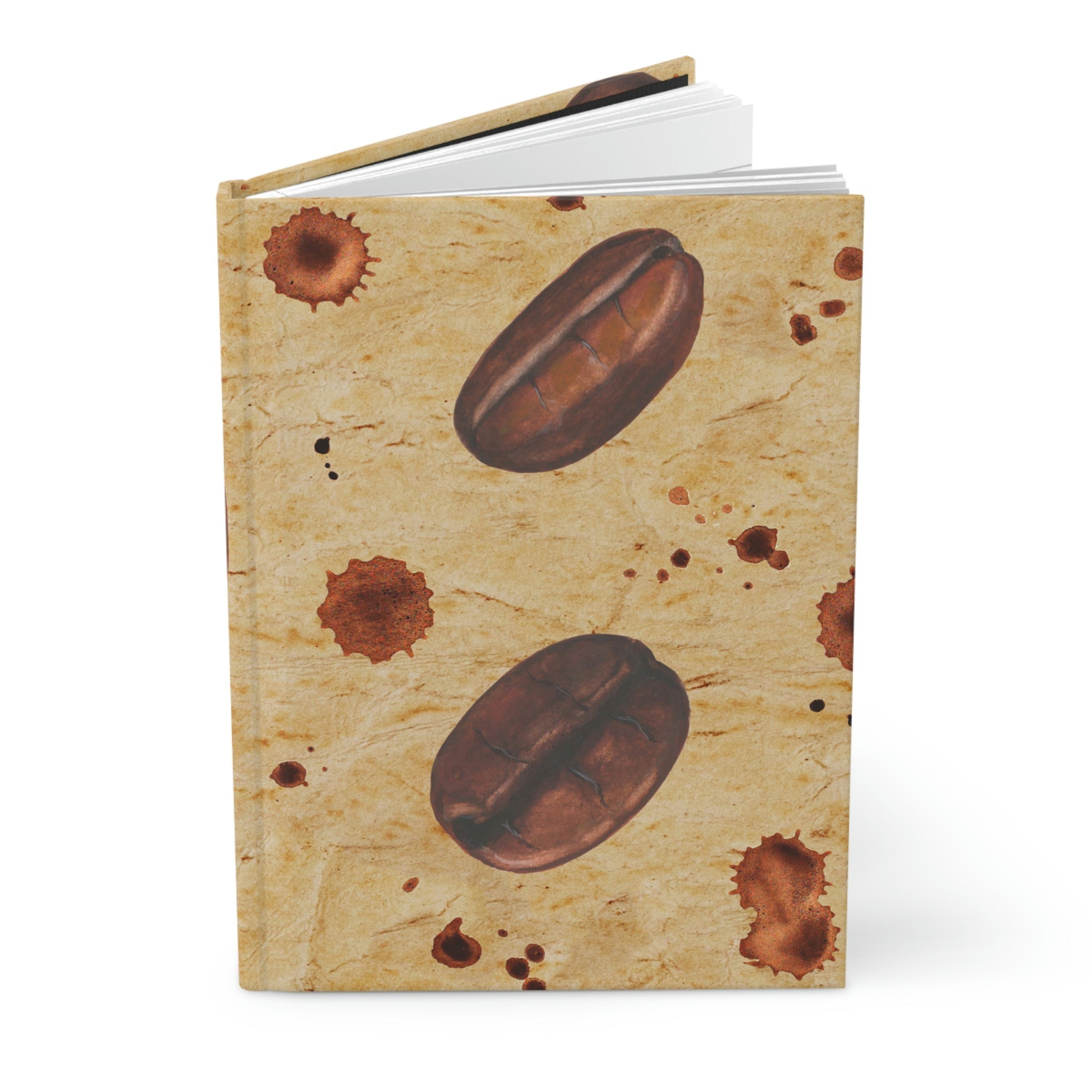 Vintage Coffee Bean Hardcover Matte Journal Paper products Pink Sweetheart
