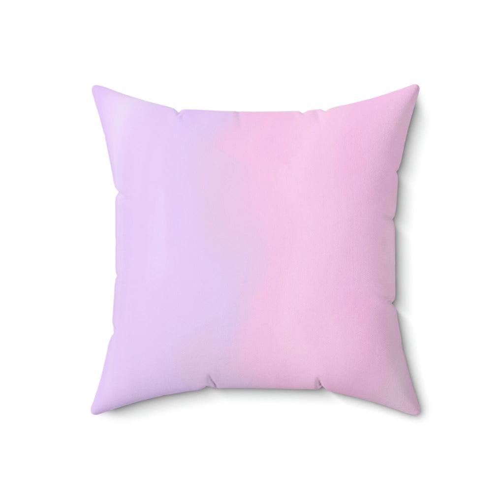 Watercolor Ombre Square Pillow Home Decor Pink Sweetheart