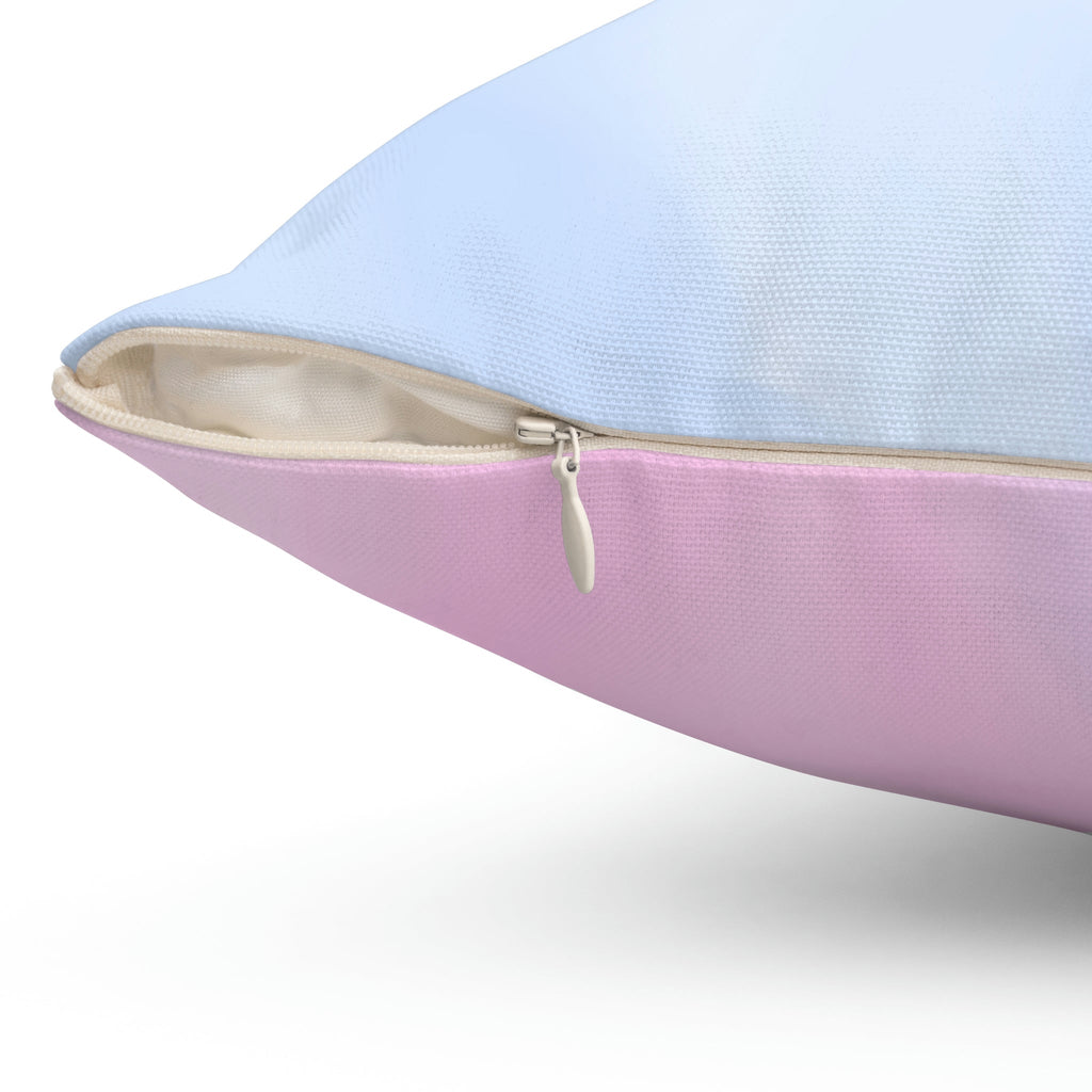 Watercolor Ombre Square Pillow Home Decor Pink Sweetheart