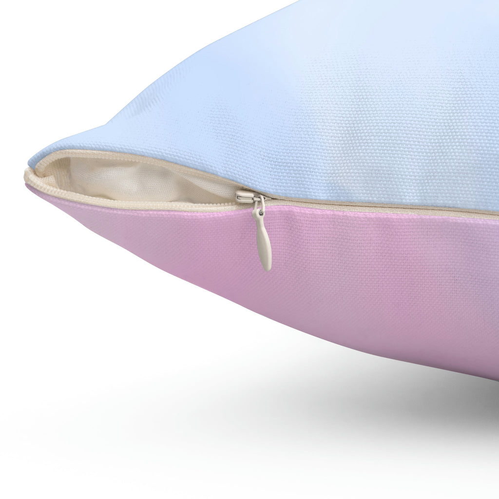 Watercolor Ombre Square Pillow Home Decor Pink Sweetheart