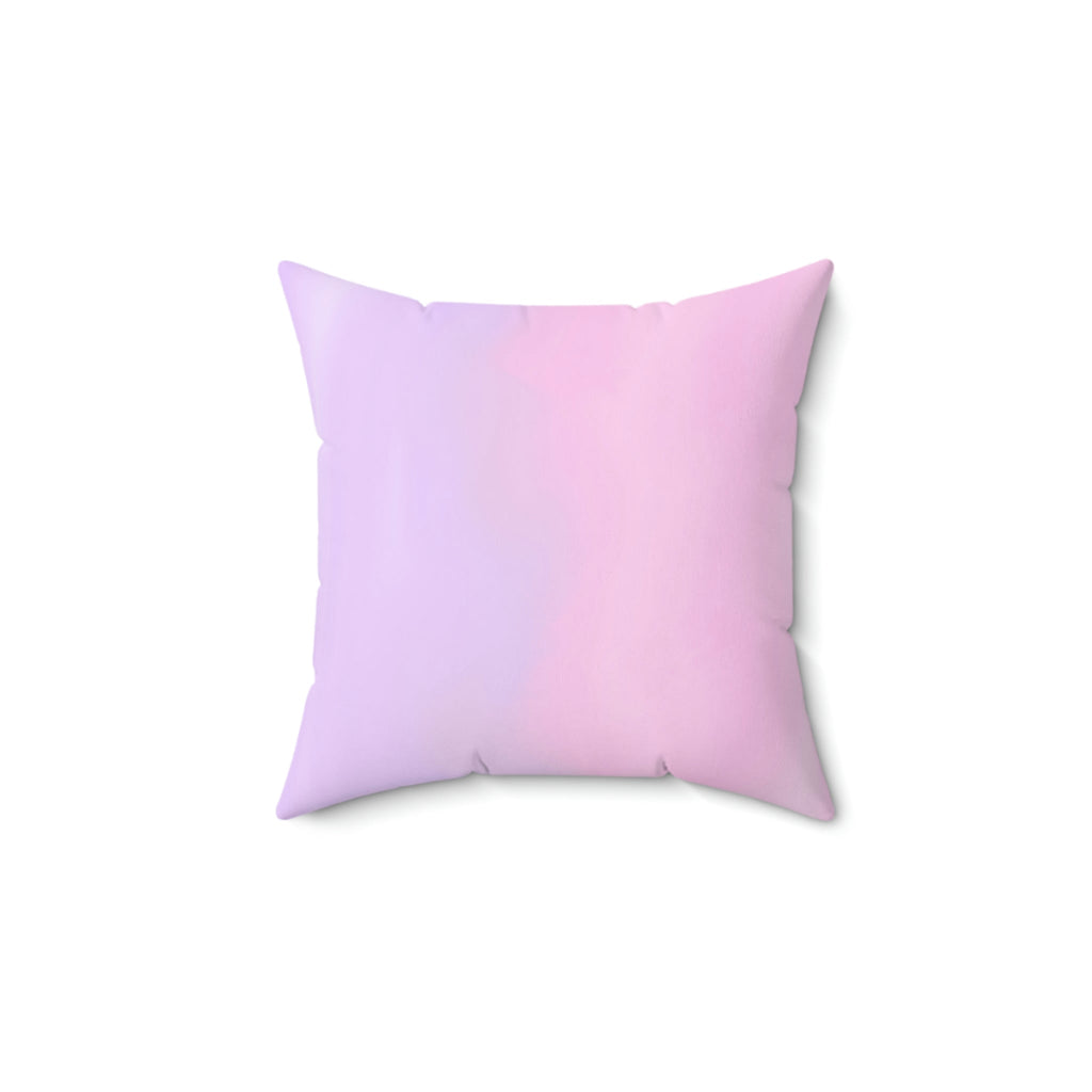 Watercolor Ombre Square Pillow Home Decor Pink Sweetheart