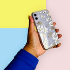 White & Gold Flowers iPhone 11 Phone Case PREOWNED  Pink Sweetheart